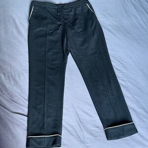 Valentino Black Dress Pants with White Accents